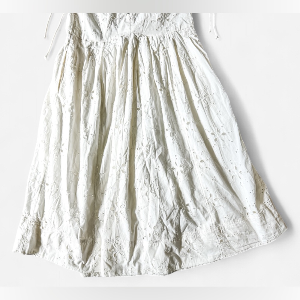 FREE PEOPLE Primavera Eyelet Tie Midi Dress - White Women’s - Size Small - Picture 15 of 16